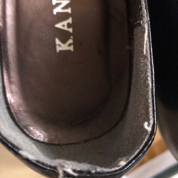 Vintage Black Pointed Ruffles with Gems Shoes - Picture 6 of 9